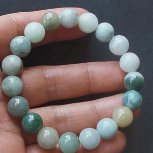 10mm Round natural Burmese jadeite jade stone Bracelet,Grade A Natural jade stone beaded bracelet,Amulet Bracelet,Unisex Bracelet jewelry