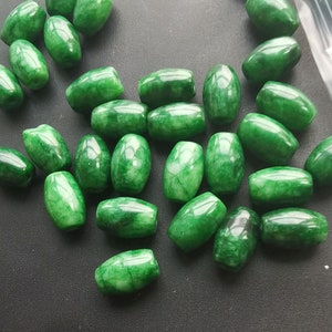 Dreadlock,Drum green jade beads, barrel jade stone,Chinese LULUTONG passepartout,Hair bead,loose beads, gemstone bead, wholesale jade MG
