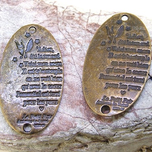 10 piezas de colgantes de Principito con abalorios de latón, conectores de eslabones de bronce antiguo, conectores de latón para joyería, colgante de filigrana de metal, alambre para pendientes
