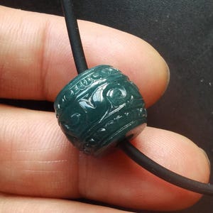 Tube LULU carving flower natural blue jadeite jade stone pendant,花开富贵,路路畅通,grade A,Amulet,protection Sterling silver clasp necklace jewelry
