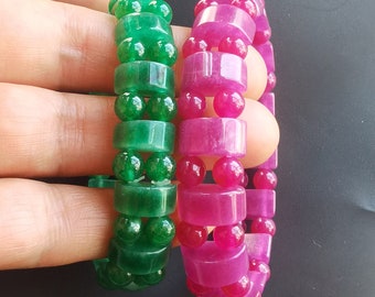 Bracciale FORUBUS Con Pietre Naturali - Perline Da 8 Mm In Avventurina, Giada, Occhio Di Tigre, Agata - Elastico Unisex - copertina