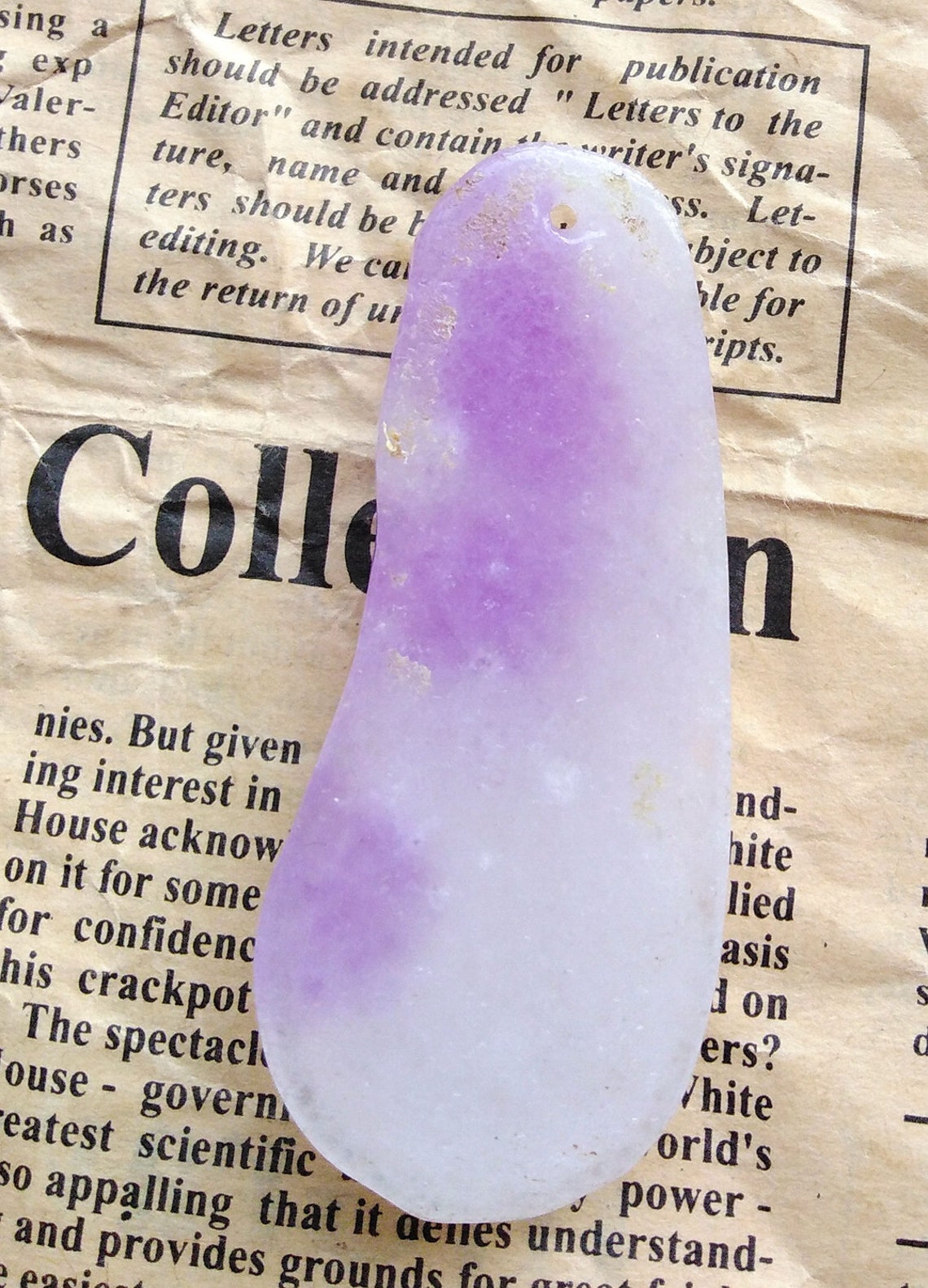 Großer geschnitzter Bean Jade Anhänger lila Jade Lavendel | Etsy