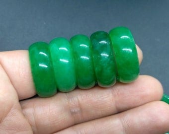 Green Jade Ring, Wide 5mm-9mm, US 4 1/2#-11 1/2# , woman ring, man ring, band ring  MG