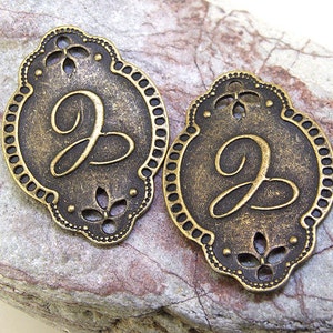 6 piezas de conectores colgantes de flores hechos a mano con forma de tarjeta, de bronce antiguo, de latón, con filigrana de metal, para pendientes