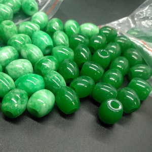 Dread,Drum green lavender jade,barrel jade stone,large hole 4mm,Chinese LULUTONG passepartout, loose beads, gemstone bead,wholesale jade MG
