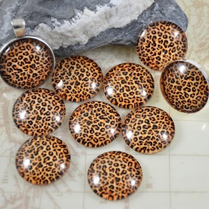 Circle New leopard print Handmade photo glass cabochon dome10mm 12mm 14mm 16mm 18mm 20mm 25mm 30mm For Earring Brooch Ring Necklace Bracelet