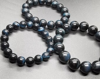 Pietra Naturale Perle Occhio Di Tigre Blu Perle Rotonde Sfuse 6 8 10 - Foto 14