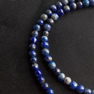 3mm Lapis Lazuli Beads: Round Smooth Gemstone Strand (15.5&quot;)
