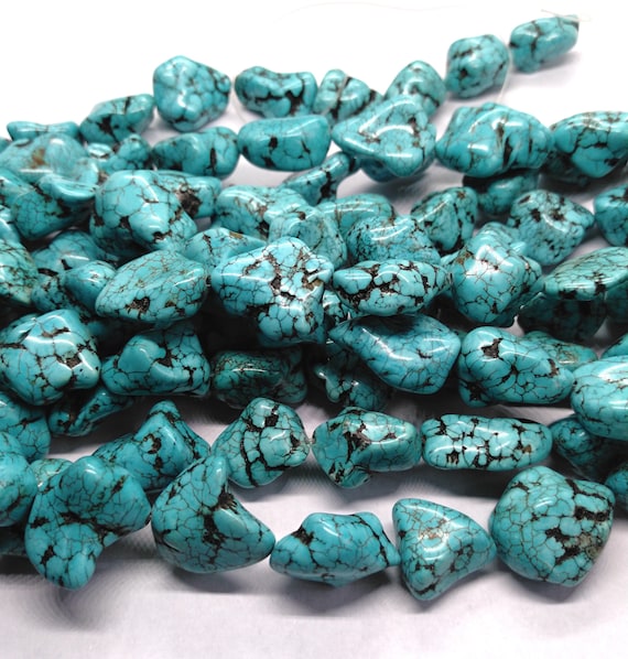 Blue Howlite Turquoise Gemstone Cross Loose Beads 16'' Strand Pick Sizes 