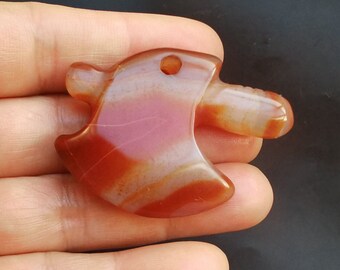 Carved Axe Red agate Pendant, Yellow View agate Beast Pendant gemstone bead, Amulet Talisman pendant Necklace Jewelry 14