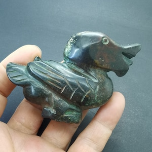 3D Carved Jade Jasper Bird Amulet: Gemstone Necklace Pendant