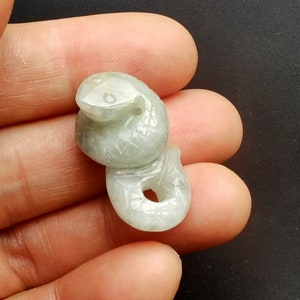 3D snake,Chinese Zodiac,carving natural Burmese jadeite jade stone pendant,Grade A,Amulet,wholesale bead for making handmade jewelry
