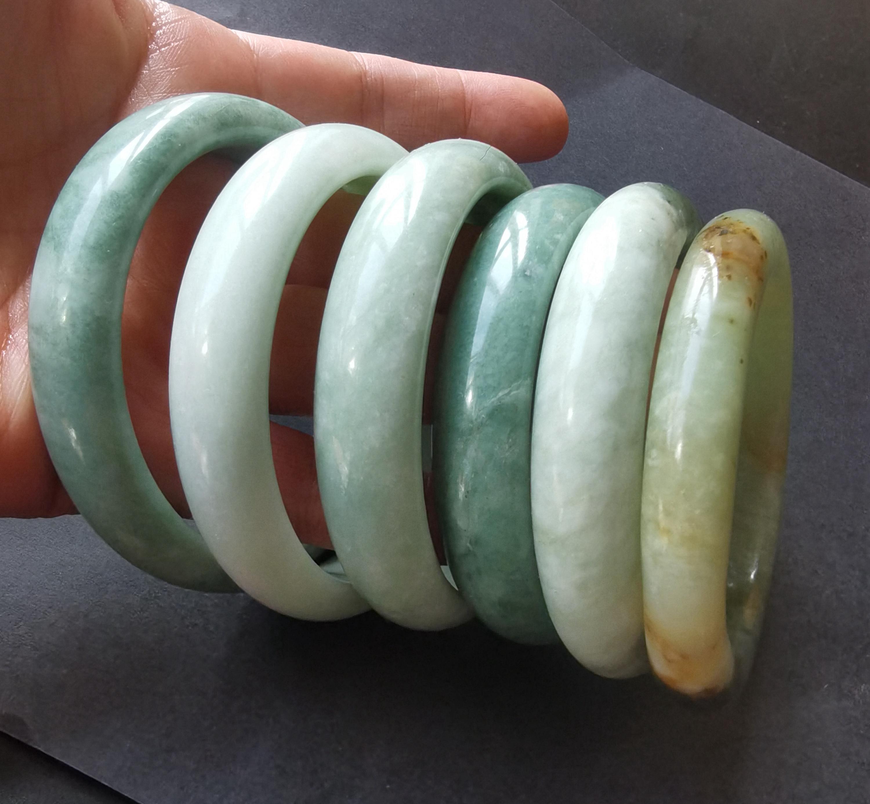 翡翠製緑色バングル 天然グリーン秀玉翡翠バングル：中国の宝石バンド - Etsy 日本