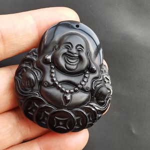 Chinese bodhisattva face Black Obsidian stone Pendant,Buddha,Buddhism Amulet Necklace Pendant Jewerly,for handmade making jewelry