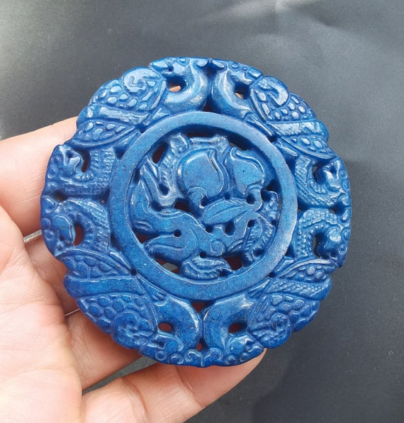Chinese ancient Jade stone Pendant Charm Carved Longevity | Etsy
