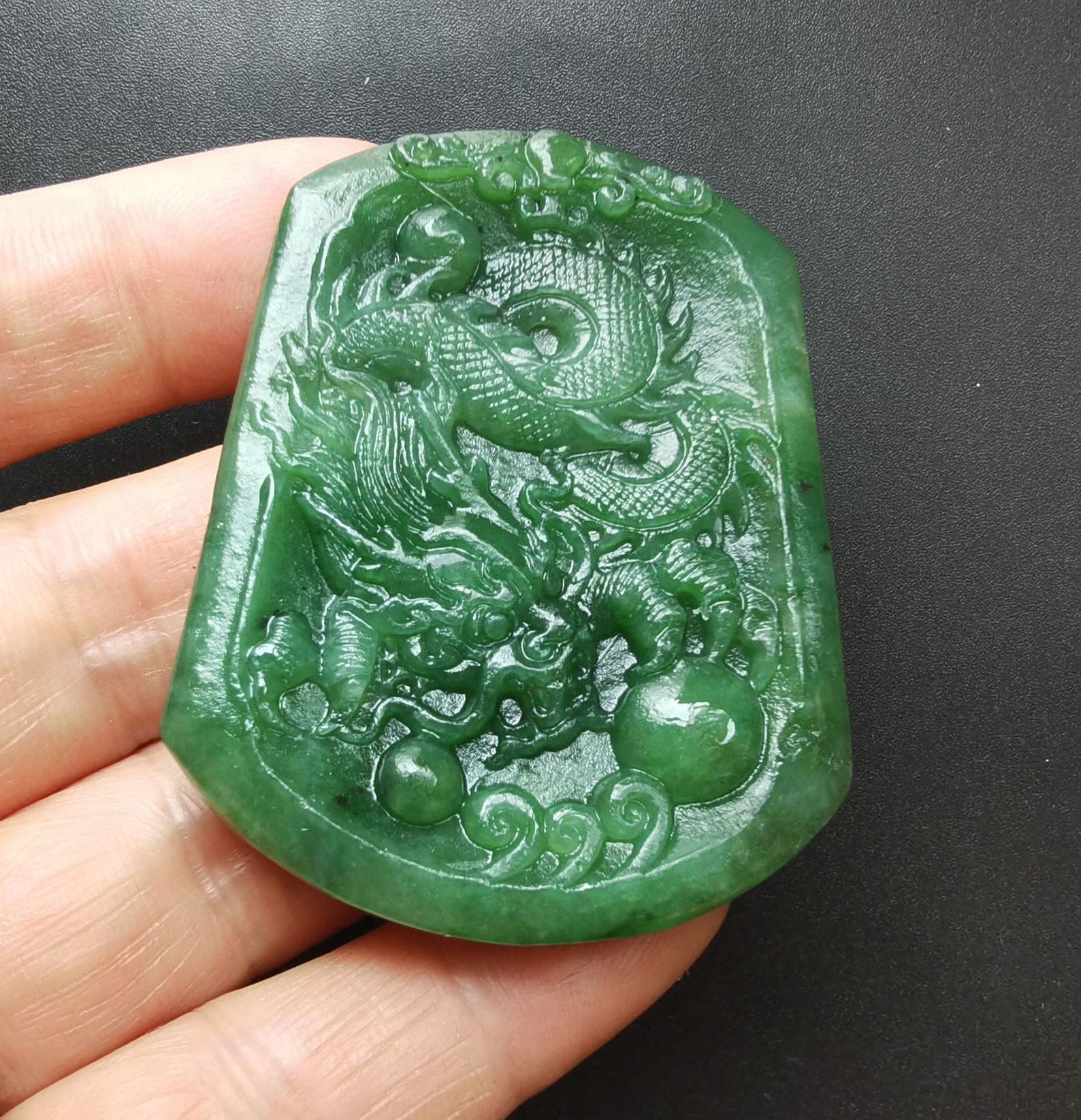 Chinese ancient Dragon Nephrite jade stone pendantnatural | Etsy