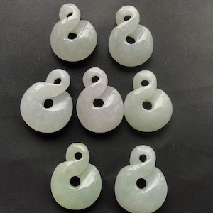 infinity 8 word symbol natural jadeite pendant, Carved Grade A Natural jade stone, Burmese jade,Amulet beads, wholesale jadeite