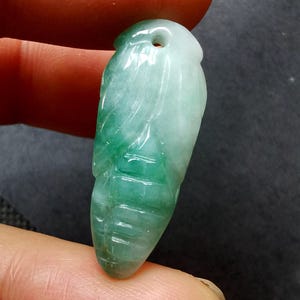 Corn 丰收富足 carving natural Burmese jadeite jade stone pendant,Grade A,gemstone bead,Amulet,protection for making handmade necklace jewelry