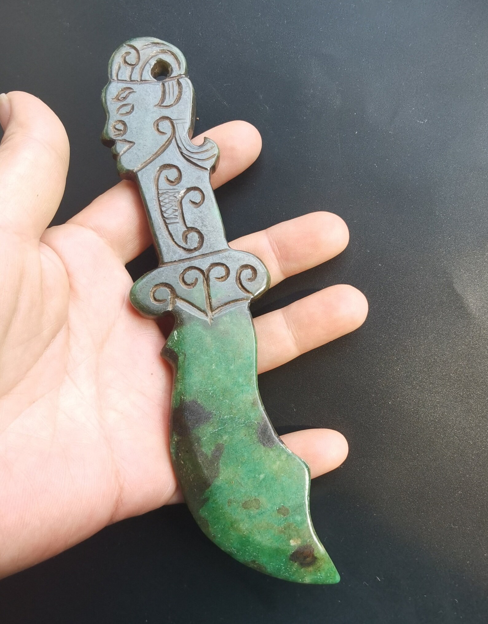 Chinese ancient Hunting Knife Dagger Knives Jade stone Etsy