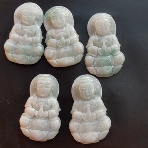 Buddha,Guanyin bodhisattva natural Burmese Jadeite Jade stone pendant,Grade A,Amulet make handmade necklace jewelry,wholesale Gemstone bead