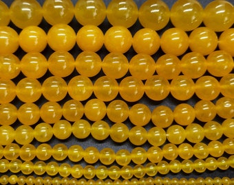 Round Yellow Jade strand,4mm 6mm 8mm 10mm 12mm 14mm 16mm 18mm 20mm,charm jade stone, loose beads, diy beads,gemstone, full one strand 15.5"