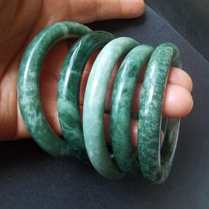 inner 57mm,61.5mm,Circle smooth natural rainbow jade stone Bangle,Chinese Xiuyu jade stone,gemstone bead woman man band bangle, best gift