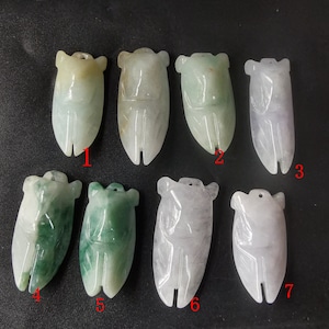 Verkauf auf, Cicada Segen burmesischen Jadeit Anhänger, Grad A natürlicher Jadeit Stein, Amulett Edelstein Perle Stein für die Herstellung von handgemachten Schmuck