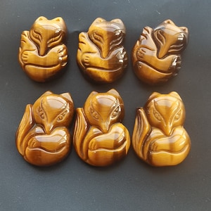 Love fox Superb natural yellow Tiger eye stone pendant,Carved gemstone stone,Amulet Mythical animal Necklace Pendant Jewerly link