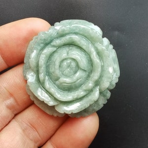 Certified,Blossom flower,Hand Carved Natural green Jadeite Jade stone pendant,Grade A,Prosperity Luck Charm Amulet necklace,Gemstone jewelry