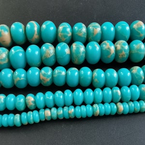 Snake Skin Jasper,3x6mm,5x8mm,6x10mm,8x12mm,Rondelle Bead,Smooth Impression Jasper Stone Bead,Blue Sea Sediment Jasper,full one strand,15.5&quot;