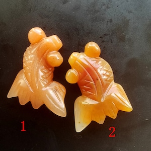 Goldfish natural Jade stone Pendant, orange red,jade stone, Amulet of making Necklace Pendant Jewerly 5A