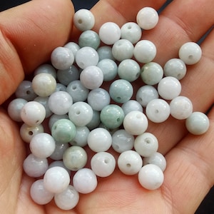 7.5mm-8mm Round smooth,spacer,natural jadeite stone beads,Grade A Natural jade stone, Amulet beads, wholesale jadeite loose beads