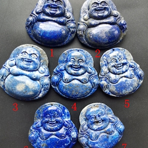 Laughing Buddha,natural Lapis lazuli pendant,blue stone,Amulet necklace pendant beads,wholesale beads