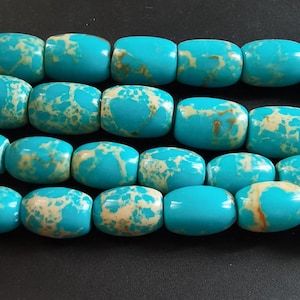 Cylinder Snake Skin Jasper,10x14mm,12x16mm,13x18mm,column Smooth Impression Jasper Stone Beads,Blue Sea Sediment Jasper,full 1 strand 15.5&quot;