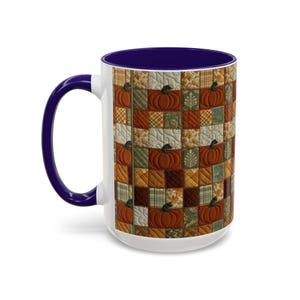 Tazza con motivo a zucche patchwork / Tazza con motivo autunnale a zucche / 11 oz e 15 oz immagine 14