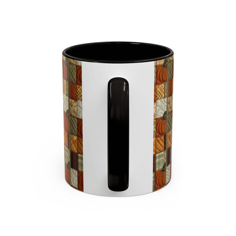 Tazza con motivo a zucche patchwork / Tazza con motivo autunnale a zucche / 11 oz e 15 oz immagine 4