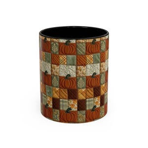 Tazza con motivo a zucche patchwork / Tazza con motivo autunnale a zucche / 11 oz e 15 oz immagine 2