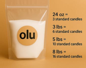 SÓ AREIA!!! Cera para velas com aroma de areia perolada e 25 pavios grátis - Queima limpa e ecológica