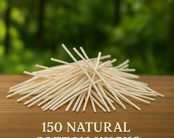 150 Natural Cotton Wicks - DIY