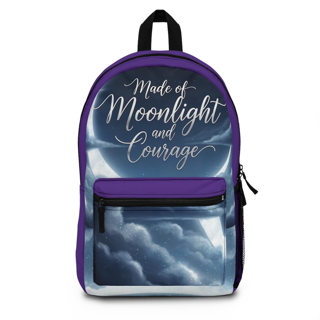 Moonlight Color Backpack Moonlight & Courage Backpack: Inspirational School Travel Pack - Etsy