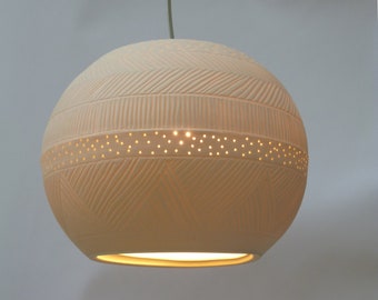 Carving Porcelain, Big ball , Hanging light