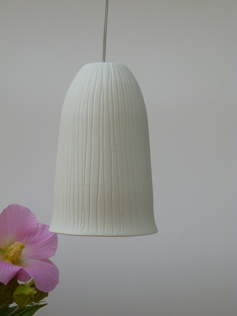 Porcelain Bell with strip, Hanging Lamp image 4
