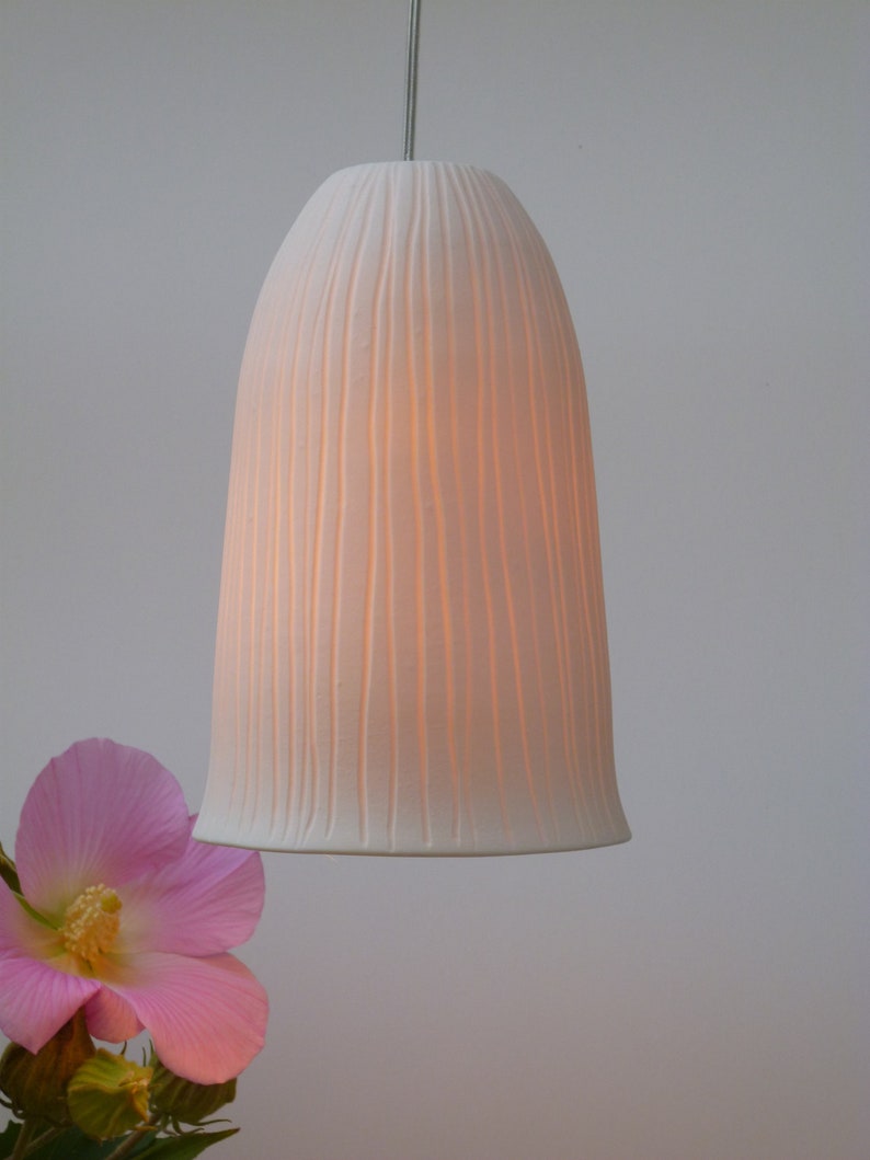 Porcelain Bell with strip, Hanging Lamp image 3
