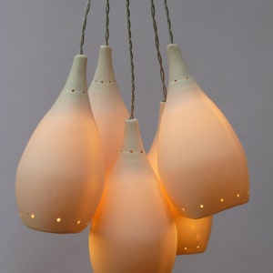 Five porcelain drops, Pendant light image 2