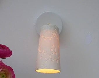 Fancy porslin, vägglampa, nattlampa,