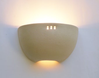 Ceramic Quarter of big ball, Wall lamp