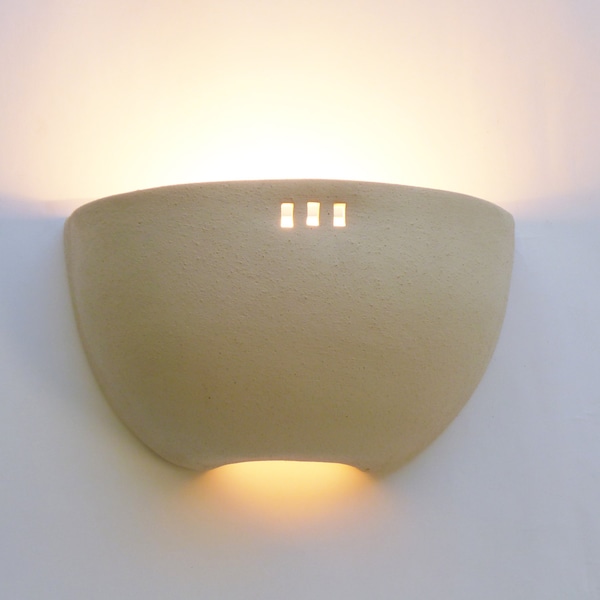 Ceramic Quarter of big ball, Wall lamp