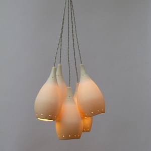 Five porcelain drops, Pendant light image 1