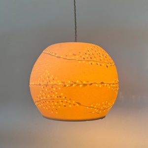 Painting Porcelain ball, Hanging lamp