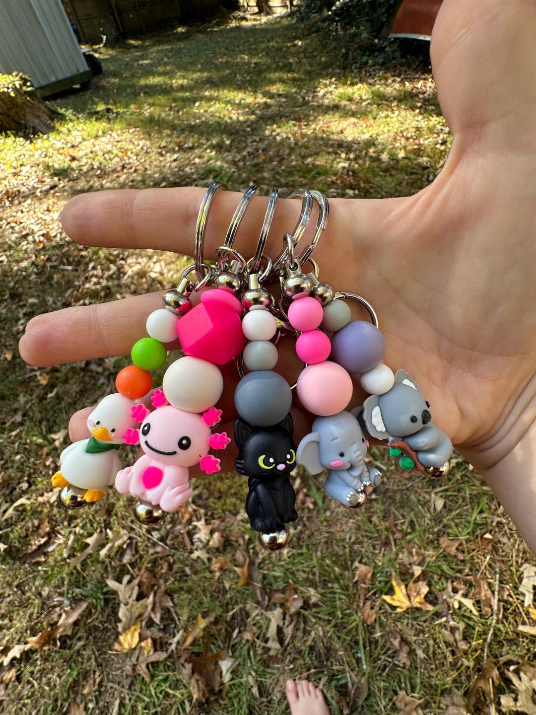 Handmade Beaded Animal Key Chains - Etsy